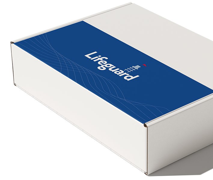 The small Lifeguard kit in a box that sets up in just minutes.